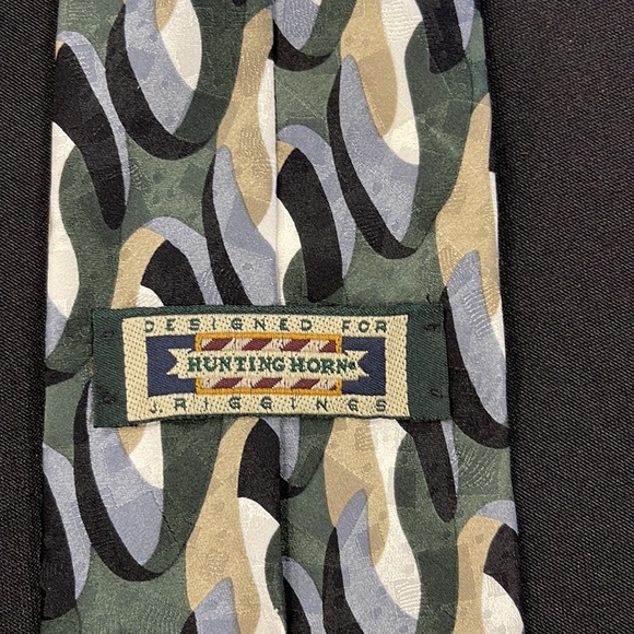J. Riggings Hunting Horn Men’s Geometric Silk Neck Tie - Picture 4 of 5